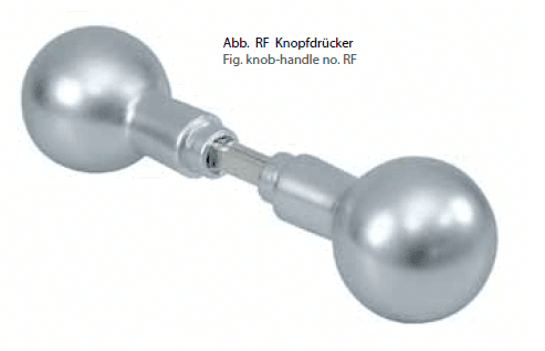 Kugelknopf-Drückerlochteil 8mm