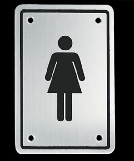 Symbol "Frau"  Edelstahl matt