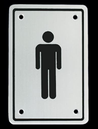 Symbol "Mann"  Edelstahl matt