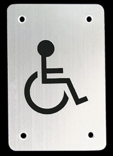 Symbol "Rollstuhlfahrer"  Edelstahl matt