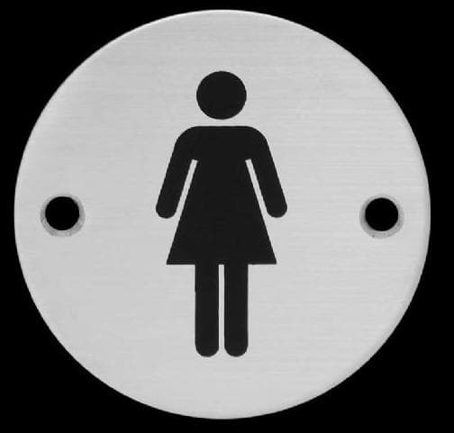 Symbol "Frau"  Edelstahl matt