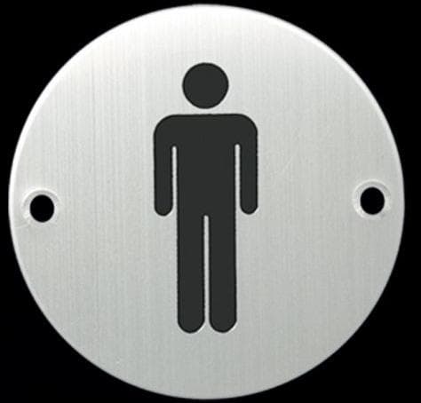 Symbol "Mann"  Edelstahl matt
