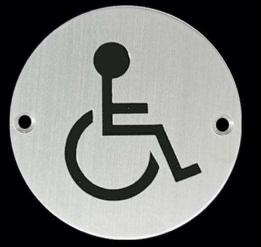 Symbol "Rollstuhlfahrer"  Edelstahl matt
