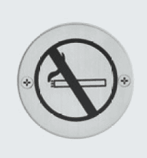 Symbol "Rauchen verboten"  Edelstahl m.