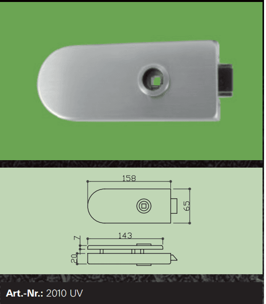 Eurolaton Glastürschloss-Set 7010 UV