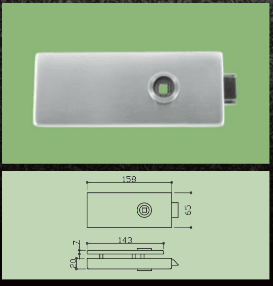 Eurolaton Glastürschloss-Set 7020 UV