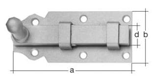 GAH Schubriegel gerade 100mm vz