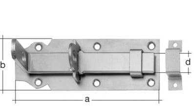GAH Schlossriegel gerade 100mm vz