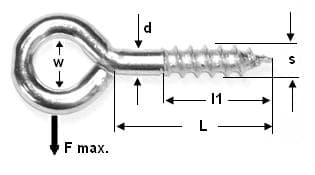 Sturmhakenöse 25x8mm