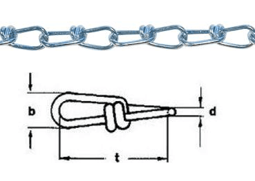 Knotenkette DIN 5686  galv. verzinkt
