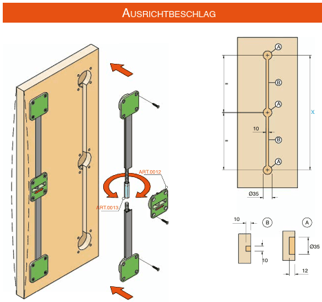 HEIN Ausrichtbeschlag S.0012.2240