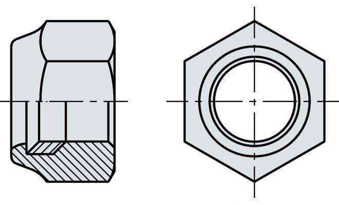 Sechskantmuttern DIN 985 - M4