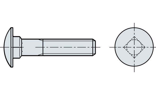 Schloßschraube DIN 603 vz 6x20 mm