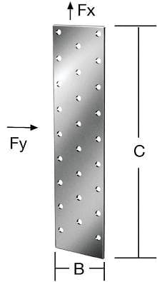 Lochplatten  60x240x2,0mm  verz.