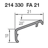 BUG Flügelabdeckprofil  FA 21  BC0