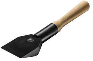 Klotzkelle Kunststoff mit Holzgriff